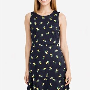 Floral Sleeveless Black Dress